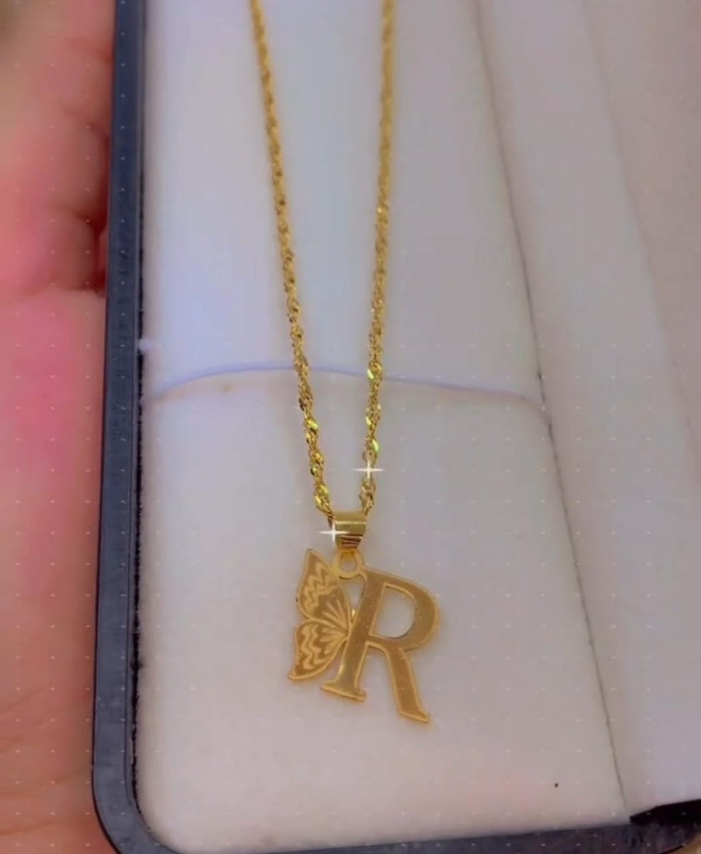 Butterfly Alphabet Necklace